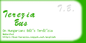 terezia bus business card